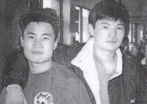 1994년 신인왕전이 끝난후 최요삼(왼쪽)과 필자